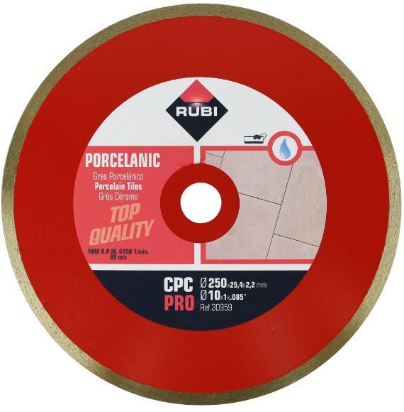 Bilde av Rubi Diamantblad CPC Pro 250x25,4mm helbane
