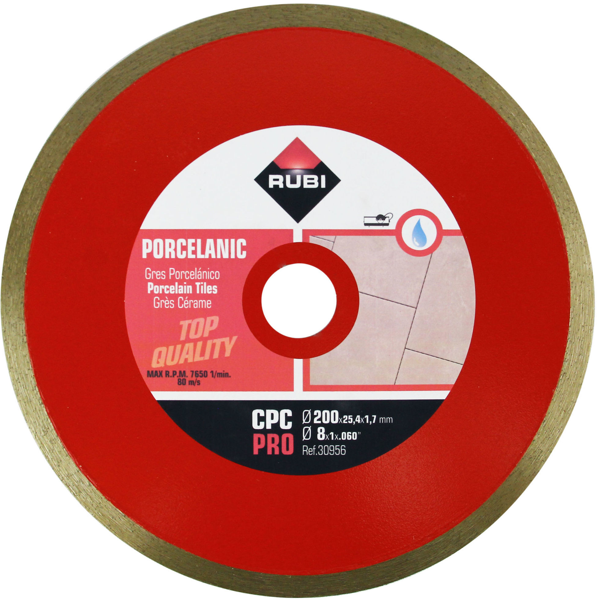 Bilde av Rubi Diamantblad CPC Pro 200x25,4mm helbane