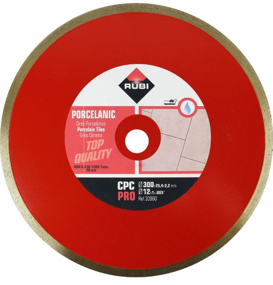 Bilde av Rubi Diamantblad CPC Pro 300x25,4mm helbane