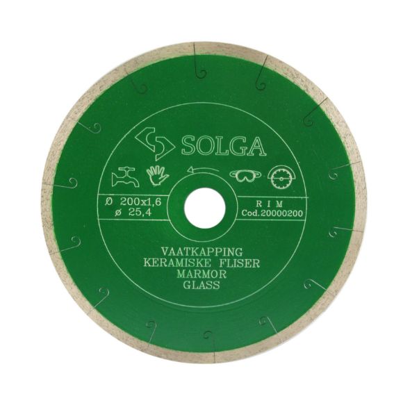 Bilde av Solga diam.blad 200x25,4 helbane våt myke materialer