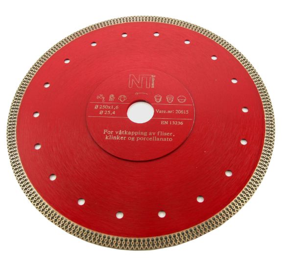 Bilde av NT super pro diamantblad for harde materialer 250x25,4