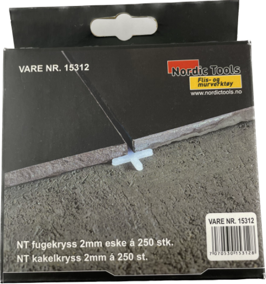 Bilde av NT fugekryss 2mm eske a 250 stk