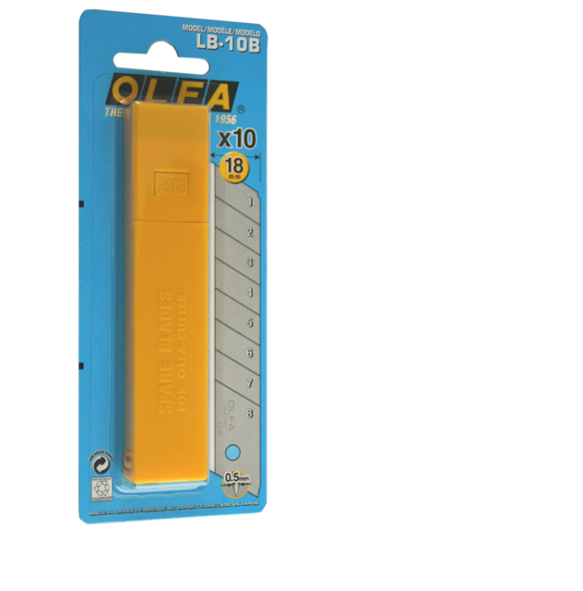 Bilde av Blader til Olfa-kniv 18 mm blank 10 stk