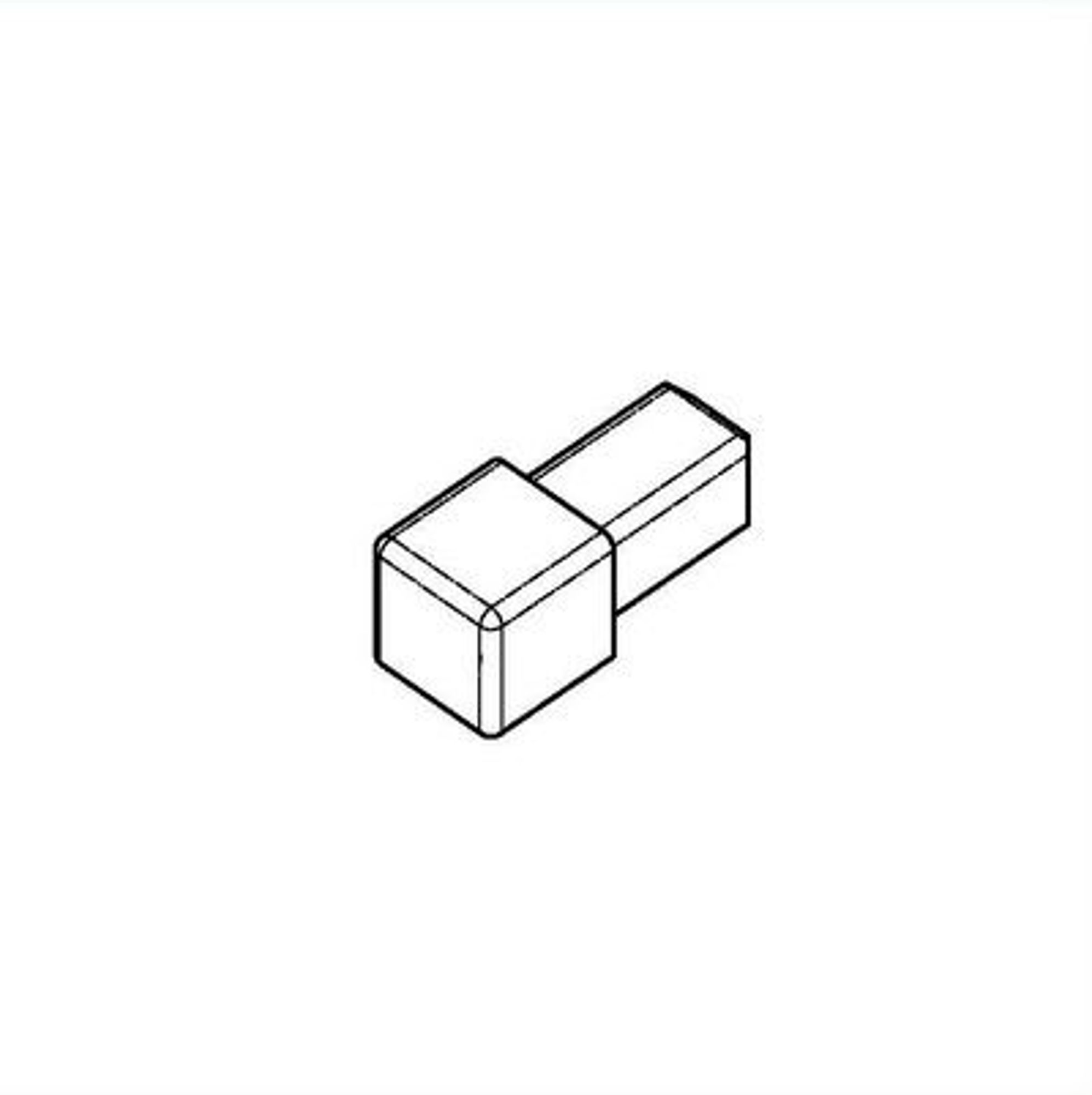 Bilde av 2/3 VEIS HJØRNE FIRKANT ZQVN/8/EI STONE ALUMINIUM GREIGE 8MM, PROFILPAS