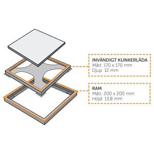 Bilde av Tebo slukrist Tile In sandstein 20x20cm