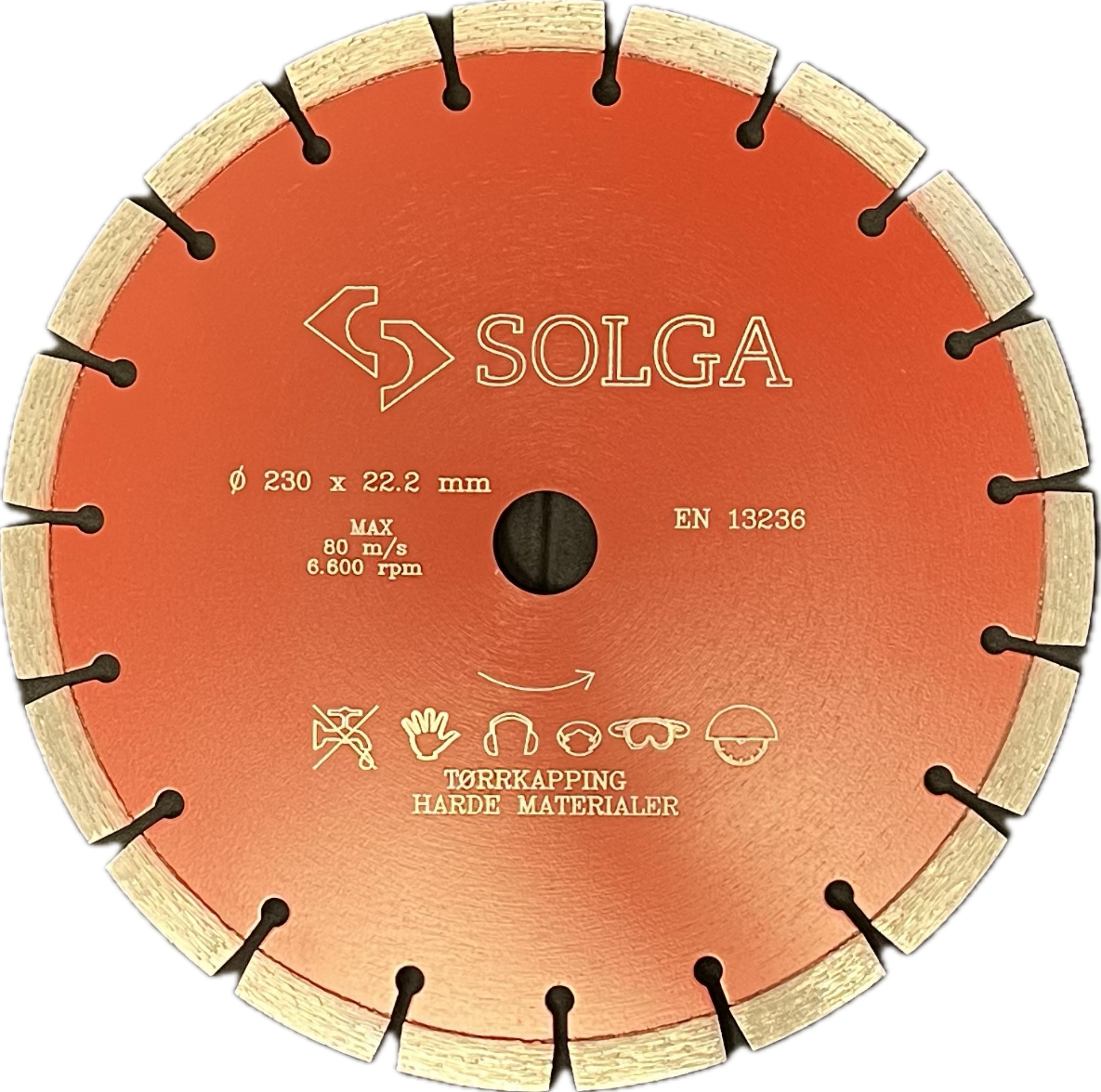 Bilde av Solga diam.blad 230x22,2 laser tørr harde materialer
