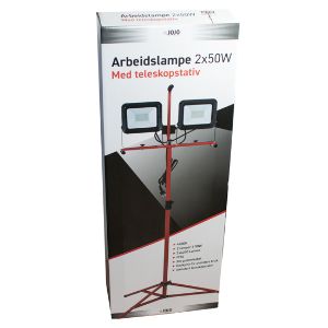 Bilde av Arbeidslampe LED 2 x 50W m/teleskopstativ