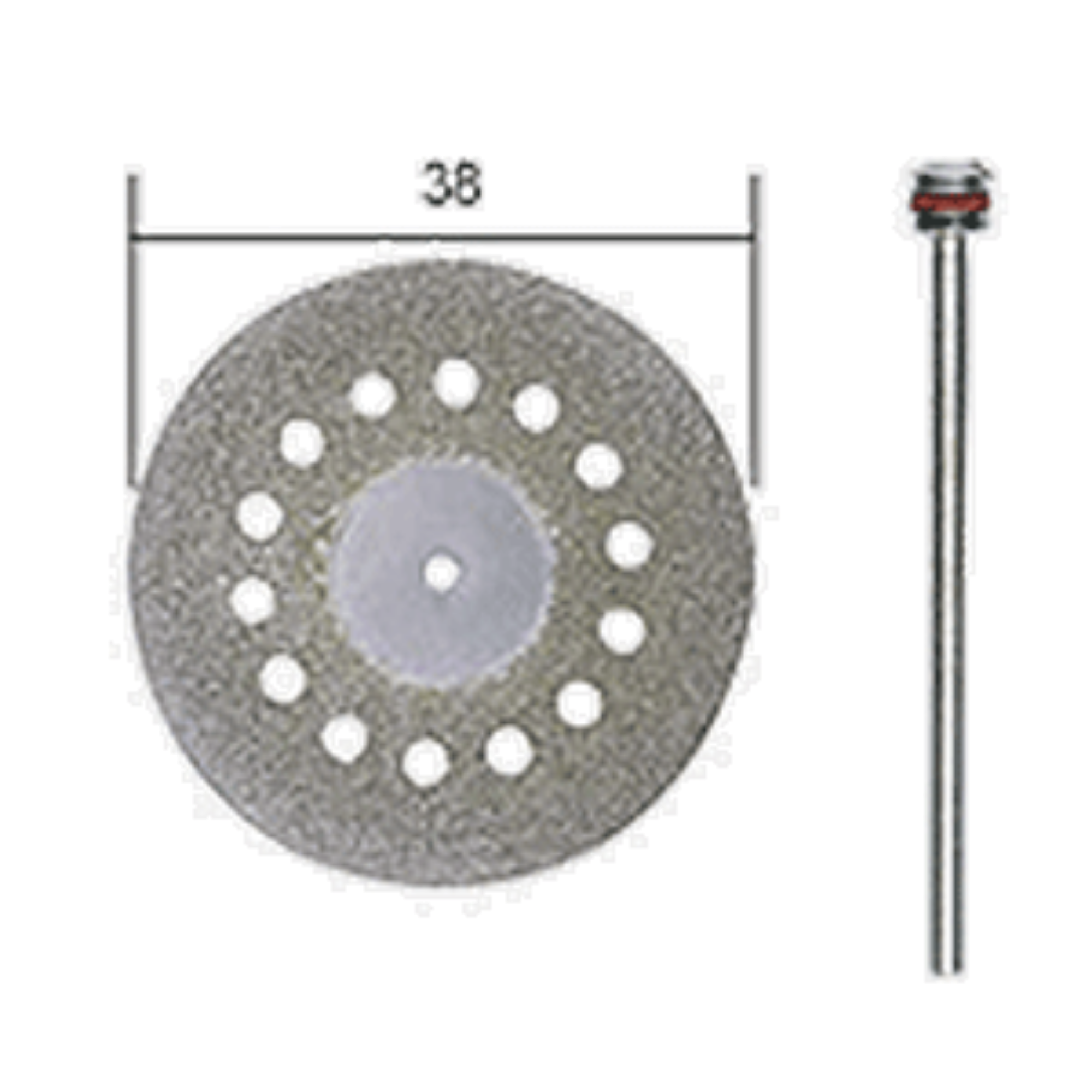 Bilde av Proxxon slipe/kappeskive m/kjøling/holder for vinkelbor Ø38