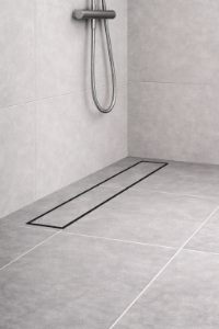 Bilde av Aqualex slukrist Tile In svart 1000x197 mm
